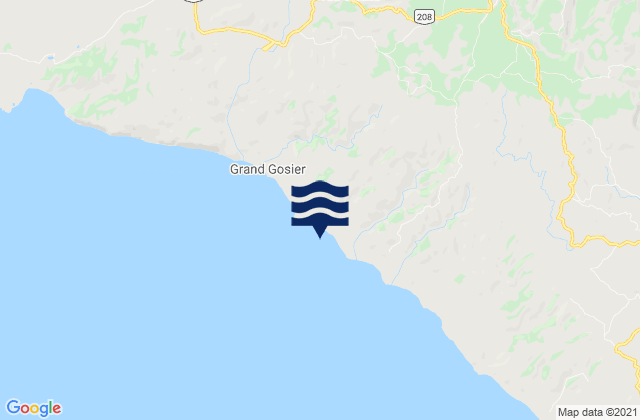 Thiotte, Haitiの潮見表地図