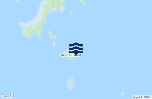 Thomas Island, Australiaの潮見表地図