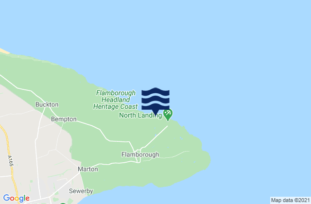 Thornwick Bay Beach, United Kingdomの潮見表地図