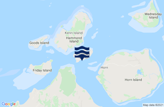 Thursday Island, Australiaの潮見表地図