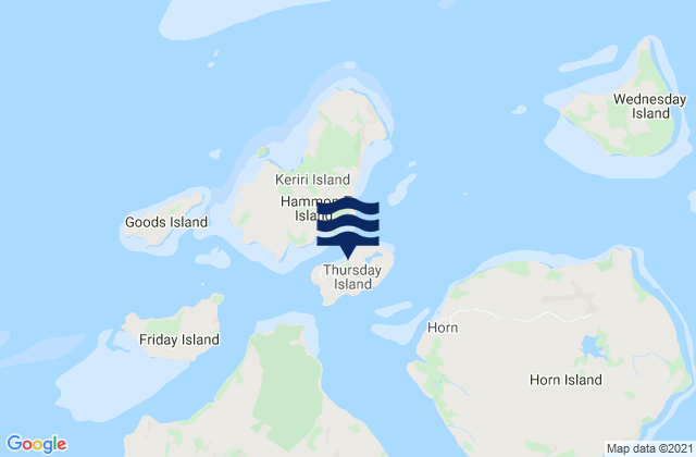 Thursday Island, Australiaの潮見表地図