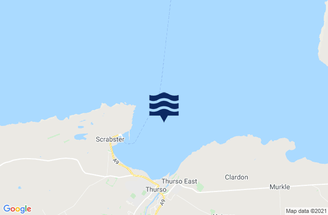 Thurso Bay, United Kingdomの潮見表地図