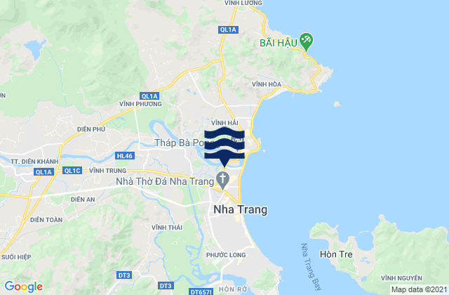 Thành Phố Nha Trang, Vietnamの潮見表地図