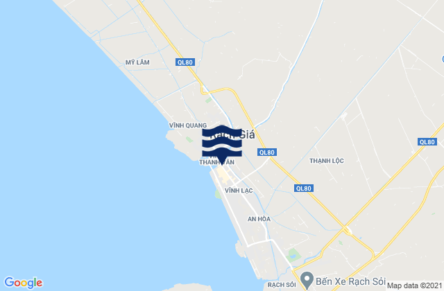 Thành Phố Rạch Giá, Vietnamの潮見表地図