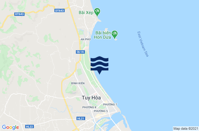 Thành Phố Tuy Hòa, Vietnamの潮見表地図