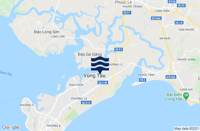 Thành Phố Vũng Tàu, Vietnamの潮見表地図