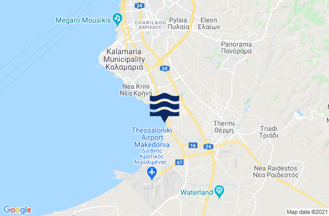 Thérmi, Greeceの潮見表地図