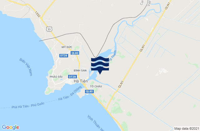Thị Xã Hà Tiên, Vietnamの潮見表地図