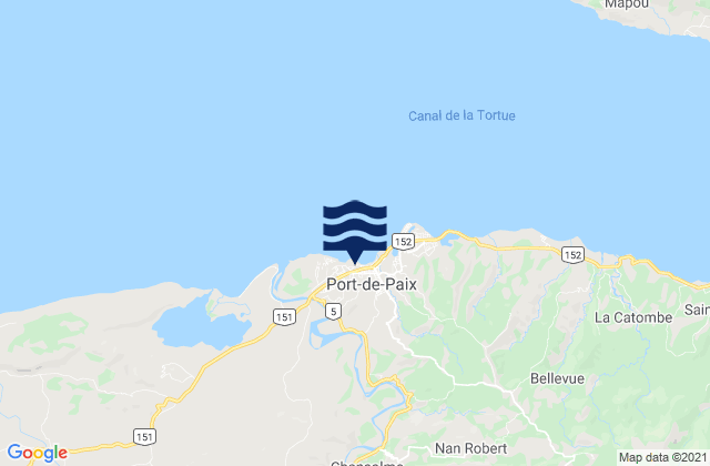 Ti Port-de-Paix, Haitiの潮見表地図