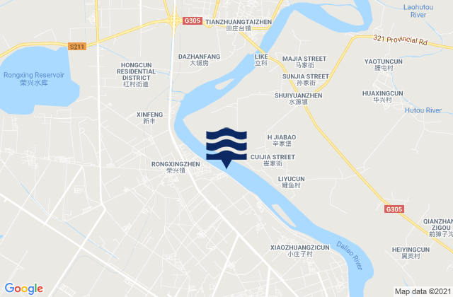 Tianzhuangtai, Chinaの潮見表地図