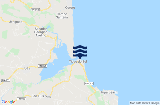 Tibau do Sul, Brazilの潮見表地図