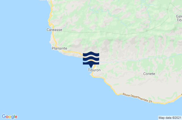 Tiburon, Haitiの潮見表地図