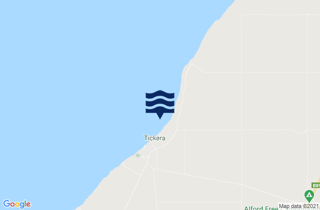 Tickera Bay, Australiaの潮見表地図