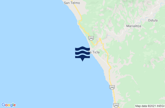 Ticla, Mexicoの潮見表地図