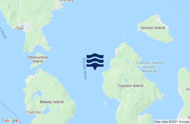 Tide Point Cypress Island, United Statesの潮見表地図