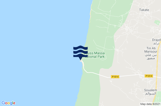 Tifnit, Moroccoの潮見表地図