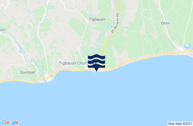 Tigbauan, Philippinesの潮見表地図