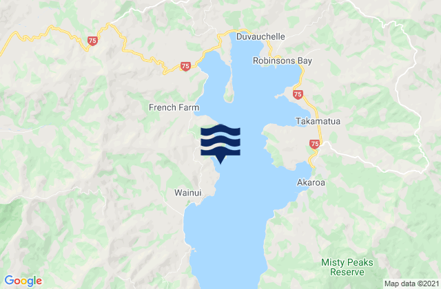 Tikao Bay, New Zealandの潮見表地図