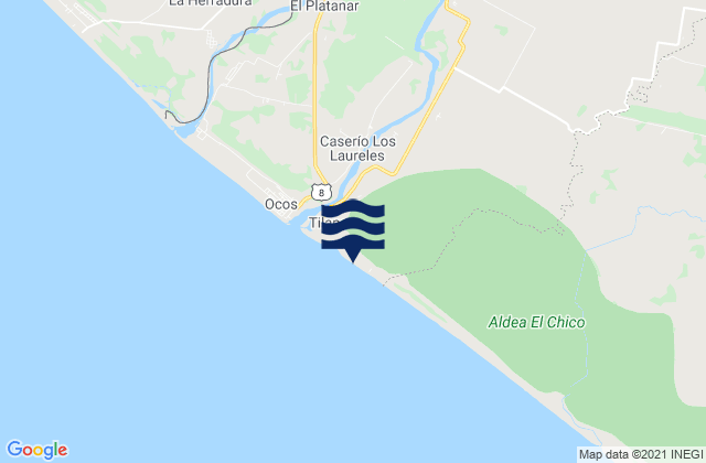 Tilapa, Guatemalaの潮見表地図