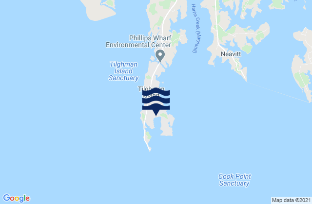 Tilghman Island, United Statesの潮見表地図