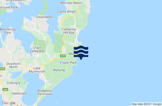 Timber Beach, Australiaの潮見表地図