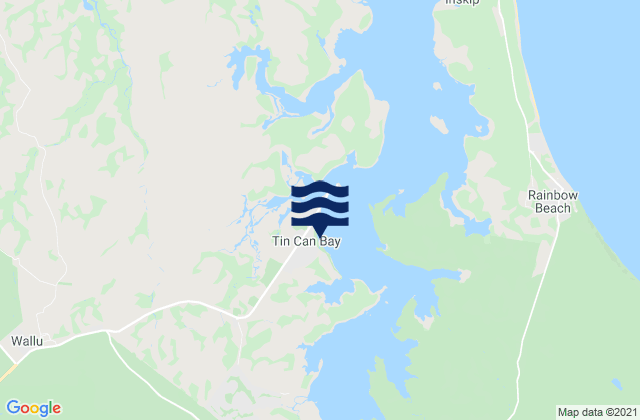 Tin Can Bay, Australiaの潮見表地図