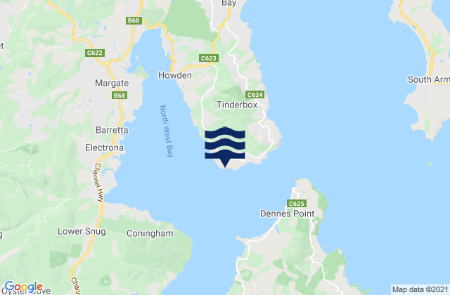 Tinderbox Beach, Australiaの潮見表地図