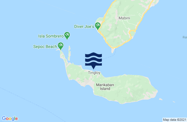 Tingloy, Philippinesの潮見表地図