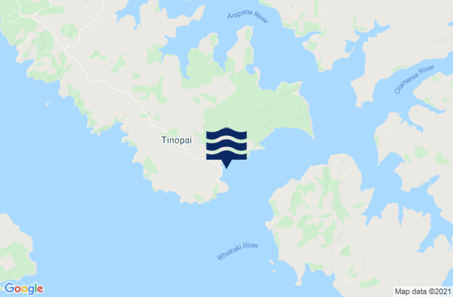 Tinopai, New Zealandの潮見表地図