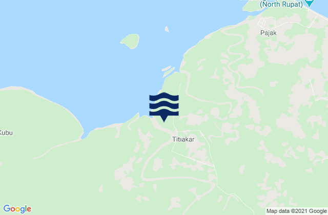 Titiakar, Indonesiaの潮見表地図
