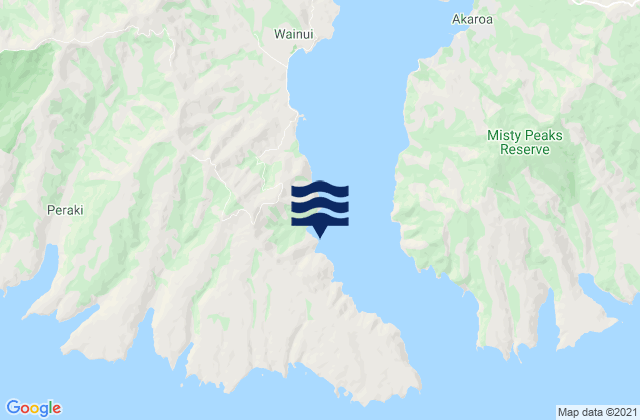 Titoki or Little Tikao Bay, New Zealandの潮見表地図