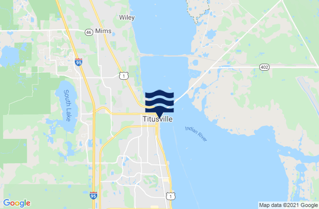 Titusville, United Statesの潮見表地図