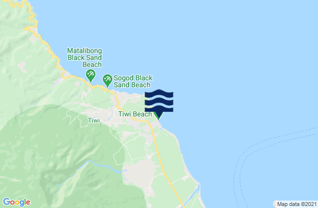 Tiwi, Philippinesの潮見表地図