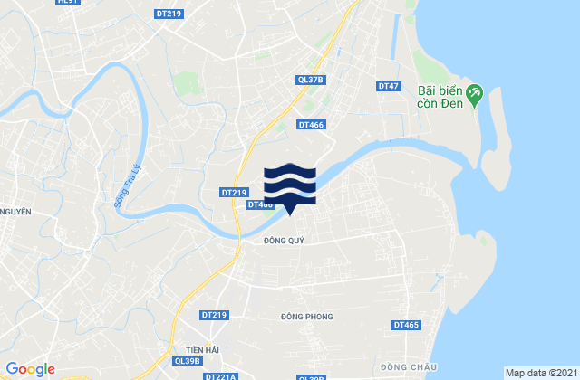 Tiền Hải, Vietnamの潮見表地図