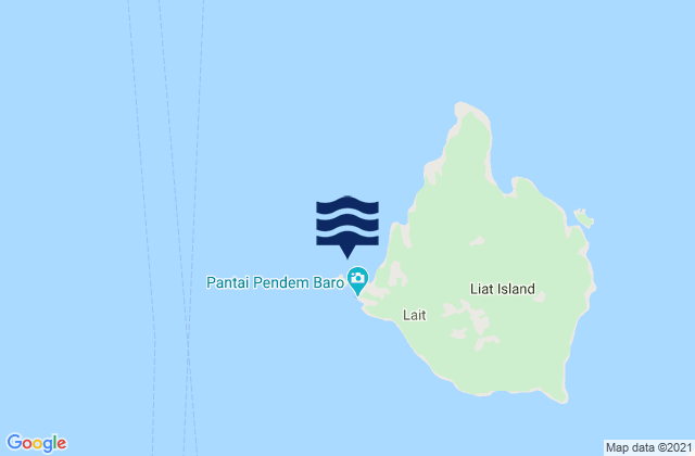Tjelaka (Liat Island), Indonesiaの潮見表地図