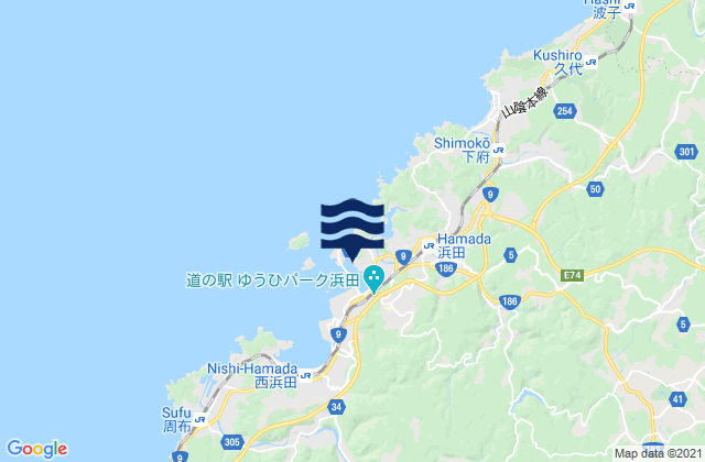 To-No-Ura (Hamada), Japanの潮見表地図