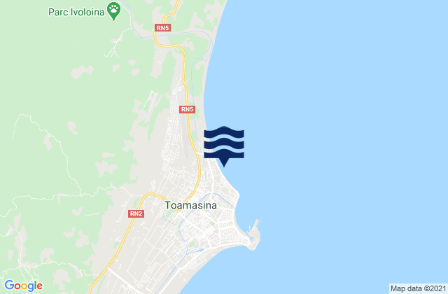 Toamasina I, Madagascarの潮見表地図