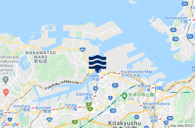 Tobata, Japanの潮見表地図