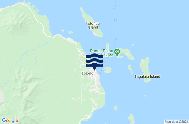Tobelo, Indonesiaの潮見表地図
