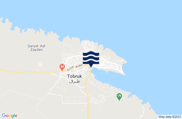 Tobruk, Libyaの潮見表地図