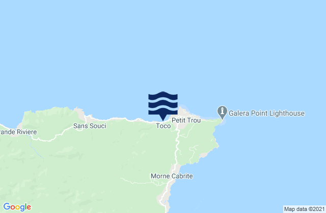 Toco, Trinidad and Tobagoの潮見表地図