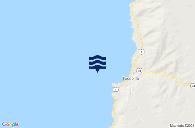 Tocopilla, Chileの潮見表地図
