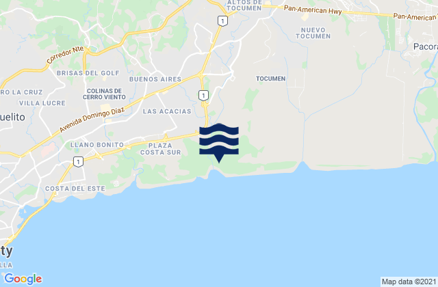 Tocumen, Panamaの潮見表地図