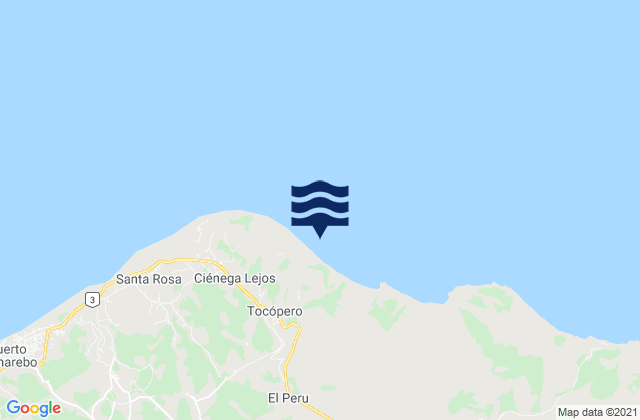 Tocópero, Venezuelaの潮見表地図