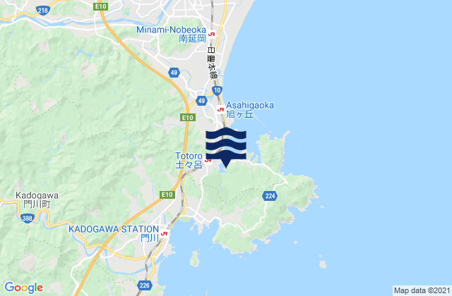 Todoro Ko, Japanの潮見表地図