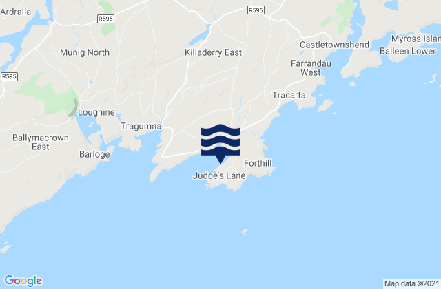 Toe Head, Irelandの潮見表地図