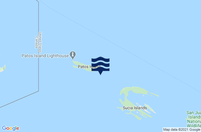Toe Point Patos Island 0.5 mile S of, United Statesの潮見表地図
