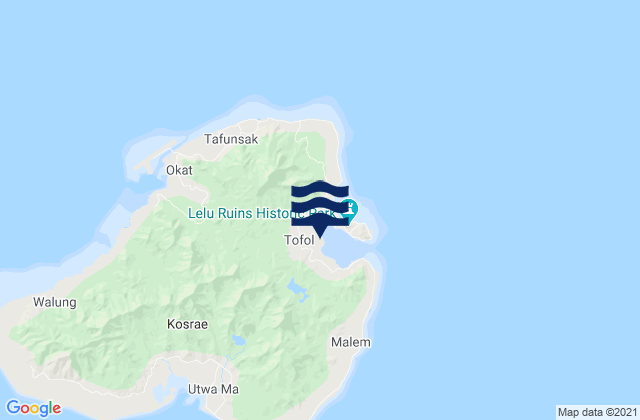 Tofol, Micronesiaの潮見表地図