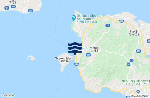 Toguchi-kō, Japanの潮見表地図