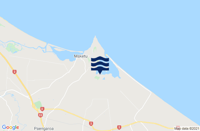 Tokerau Bay, New Zealandの潮見表地図